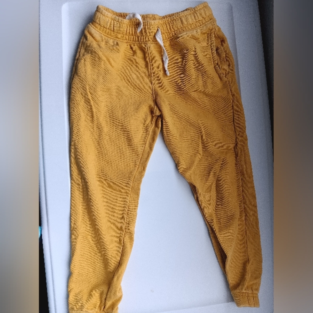 Cat & Jack Mustard colored joggers w/pockets and drawstring waist